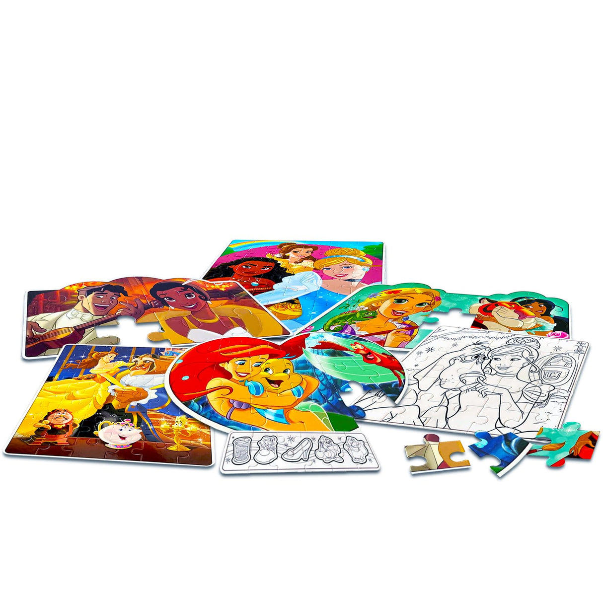 Disney Princess Puzzle Activity Set - Bundle with 8 Jigsaw Puzzles for Girls, Kids Plus Tattoos, More | Disney Princess Puzzles for Girls 4-6 Disney