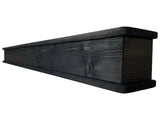 Rustic Mantle | Fireplace Mantel for Decor | Wood Mantel Shelf | Made in USA | Floating Shelf | Farmhouse Fireplace Surround | Long Shelf for Fireplace (Weathered Black, 60 Inch) Strix Ind