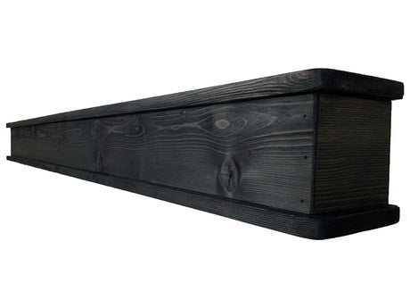 Rustic Mantle | Fireplace Mantel for Decor | Wood Mantel Shelf | Made in USA | Floating Shelf | Farmhouse Fireplace Surround | Long Shelf for Fireplace (Weathered Black, 60 Inch) Strix Ind