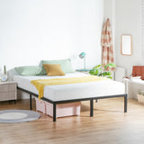 Olee Sleep 14 Inch Heavy Duty Steel Slat Anti-Slip Support, Easy Assembly Platform Bed Frame, Noise Free Steel Mattress Foundation, Maximum Storage, No Box Spring Needed, Black, King Size Olee Sleep