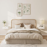 AEPOALUA Floating Nightstand,Wall Mounted Night Stand with Drawer,Small Floating Shelves,Floating Wood Bedside Table for Bedroom、Living Room、Bathroom AEPOALUA