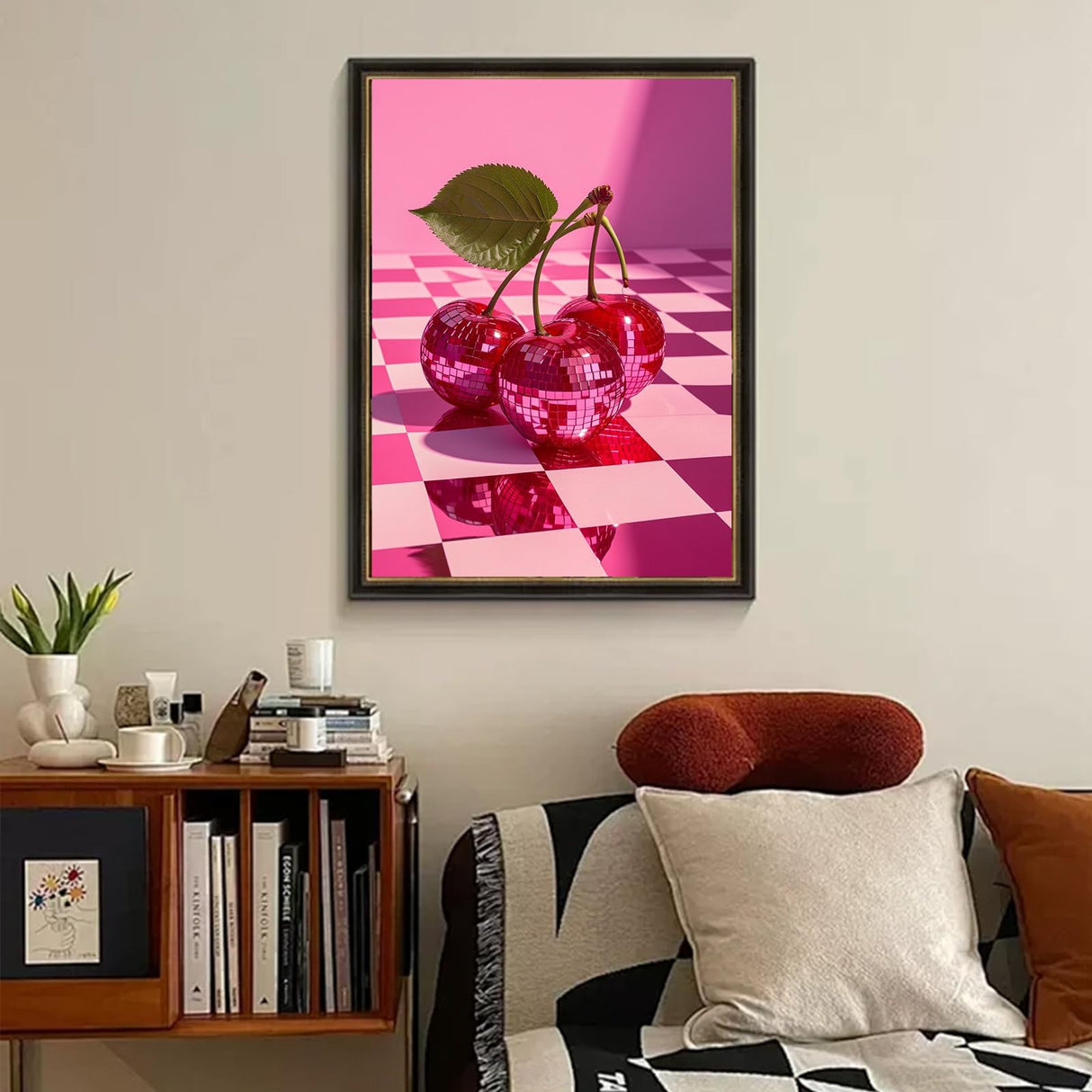 Gamteldot Diamond Art Kits for Adults,Cherry Diamond Painting Kits,5D Diamond Art DIY Full Drill Diamond Dots Gem Art Craft with Full Tools,for Home Wall Decor Gift-12x16in Gamteldot