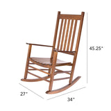 Shine Company Vermont Rocking Chairs, Outdoor Front Porch Rocker Set of 2, Oak Shine Company