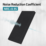 UMIACOUSTICS 4 PCS Acoustic Panels, 2“ Thick 23.6" x 11.8" Fiberglass Sound Proof Wall Panels, Self-adhesive Sound Absorbing Panels for Studios, Office, Home Theater. Deep Black UMIACOUSTICS