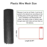 YAMTEN Plastic Mesh Fence Roll 15.7" x32.9', Heavy Duty Chicken Wire Barrier for Chicken Coop & Garden Fencing, Animal Enclosure (Dogs/Rabbits), No Tools Needed Easy Install (Black) YAMTEN