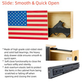 DeYoungArbeit Pistols Wall Cabinet with Magnetic Lock, Wall Shelf Gun Safe, Handmade Wooden Box Storage (Wood Cover) DeYoungArbeit