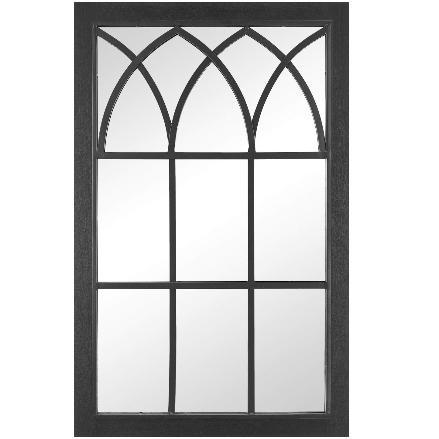 FirsTime & Co. Black Grandview Arch Wall Mirror, Rectangular, Wall Hanging Mirror for Bedroom, Entryway, Bathroom Vanity, Wood Frame, Farmhouse, 37.4 x 23.6 inches - WoodArtSupply