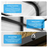 ACONEE Carport 13 x 16 FT, Heavy Duty Metal Carport with Galvanized Steel Roof, Garage Car Shelter Shade, Outdoor Metal Carport Canopy, Bolts for Car, Trucks, Boats, Multi-Purpose Carport, Grey ACONEE