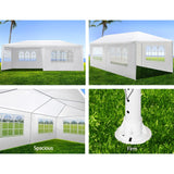 10X30 FT Outdoor Party Tent Gazebo with 8 Removable Sidewalls & Windows, Wedding Tent with Waterproof PE Roof, Canopy Tent with Heavy Duty Fram for Event, Parties Hipicute