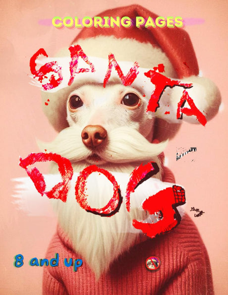 Santa Dog coloring book: Santa Dog: Santa's First choice in case of emergency. Coloring Book for the holidays. WoodArtSupply