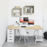 Kaboon 60x24 inches Oak Tabletop, Solid One-Piece Wood Desktop for Sit Stand Desk, Double Desks, L Desk DIY, Rectangular Wood Countertop, Home or Kaboon