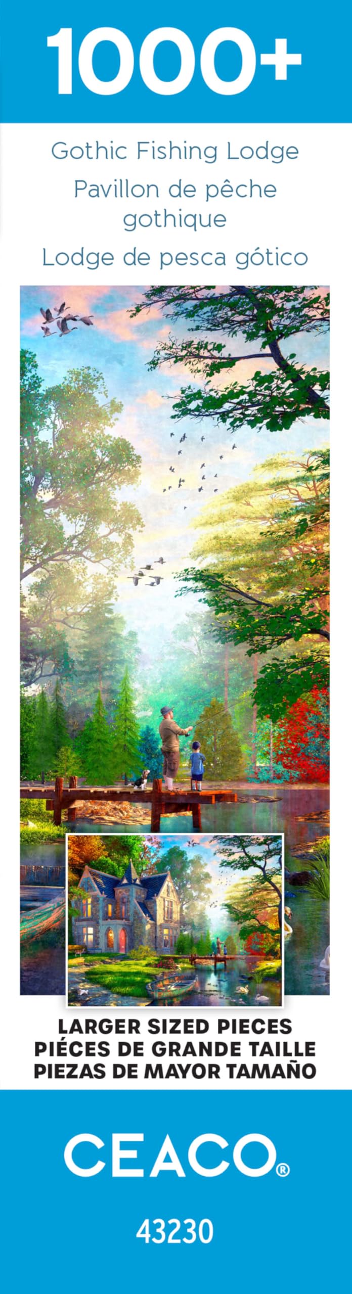 Ceaco - Gothic Fishing Lodge - 1000 Larger Sized Piece Jigsaw Puzzle Ceaco