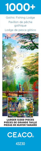 Ceaco - Gothic Fishing Lodge - 1000 Larger Sized Piece Jigsaw Puzzle Ceaco