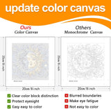 Framed Paint by Numbers Kit for Adults Beginners & Kids Ages 8-12, Sun and Moon Acrylic Easy Paint by Number with Frame, Watercolor Painting by Number Kits on Canvas Framed (8 * 8 Inch, without Easel) Axquilon