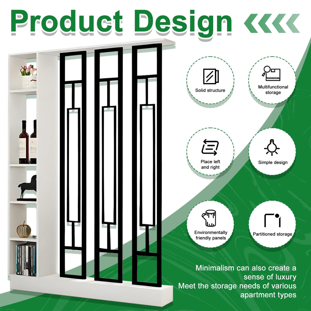 Wall Room Divider with Shelves, Modern Freestanding Wood Room Dividers Bookshelf with Storage Cabinet, Room Divider Bookcase for Home Bedroom Decoration Decorative(Khaki Gray White,80CM/31.5IN) Fakednss