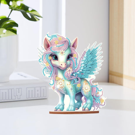 JISHSHAY Unicorn Diamond Art Kits for Adults Desk Accessories Diamond Painting Accessories Desk Ornaments Arts and Crafts Table Decor Diamond Painting Kits for Adults Crafts for Adults Gem Art JISHSHAY