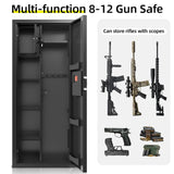 KAER 8-12 Gun Safe Multi-function Gun Safe, Gun Safe for Rifles and Pistols, Gun Cabinet, Large Gun Safe for Home Rifles and Shotguns, Electronic Gun Cabinet with Removable Shelf and Rifle Rack (1450) KAER