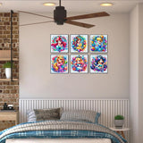 DAZZLEDOTS Diamond Art Kits for Adults, 6 Pack Cartoon Diamond Painting Kits for Beginner Princess DIY 5D Full Drill Diamond Dots Crafts for Home Wall Decor Gifts 12x12 Inch DAZZLEDOTS