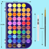 Paint Set, 48 Colors Non-toxic Watercolor Paint with a Brush Refillable a Water Brush Pen and Palette, Washable Water Color Paints Sets for Kids, Adults，and Artists RVOGJP