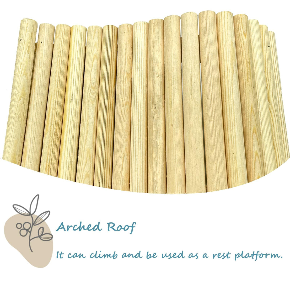 Wooden House With Windows for Small Animals - Climbing Play Hut for Hamster, Sugar Gliders, Gerbil, Rat Wood Hideout Hamiledyi