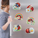 6 Pcs Refrigerator Diamond Art Magnets, Diamond Painting Kits, Fridge Stickers Diamond Art Kits for Adults DIY Home Decors - Ladybug Generic