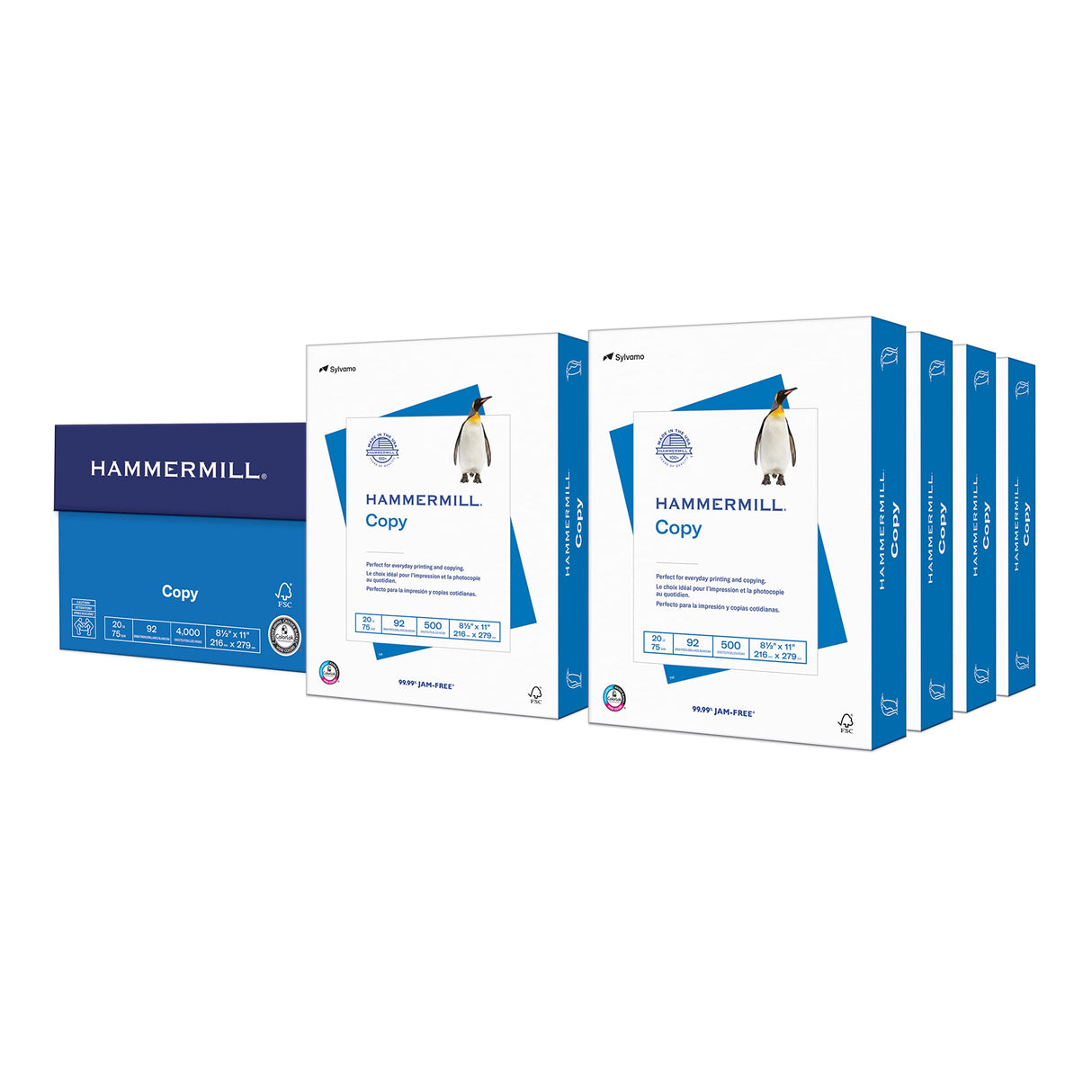 Hammermill Printer Paper, 20 Lb Copy Paper, 8.5 x 11 - 8 Ream (4,000 Sheets) - 92 Bright, Made in the USA Hammermill