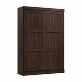 Bestar Pur Full Size Murphy Bed in Black Walnut, 59-inch Space-Saving Sleeping Arrangement for Multipurpose Area, Bedroom, Guest Room, or Living Room Bestar
