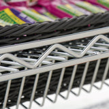 Value Series Commercial 4-Tier Slanted Wire Shelving Unit, 48" W x 18" D x 69" H, Chrome Merchandising Rack, Mobile Storage Unit for Stores, Restaurants, Garage, Office Value Series