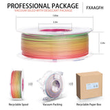 FXAAGFH Rainbow 3D PLA Printer Filament 1.75 mm, Matte 3 D PLA Printing Print Filament +/-0.03mm, 1kg/2.2lbs FXAAGFH