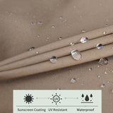 12-ft x 16-ft Gazebo Curtains, Privacy Replacement Sidewall 4-Panel Universal Shade Curtains Set, Protecting Side Walls - Khaki Zupoquk