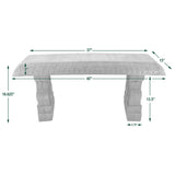 Arcadia Garden Products Outdoor Fiberclay Garden Bench - Brushed Teal Arcadia