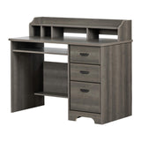 South Shore Versa Computer Desk with Hutch, Gray Maple South Shore