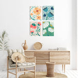 Baipisan 6 Packs Paint by Number for Adults Beginners,Flower Market Painting by Number Kits on Canvas Without Frame,Lanscape Craft Arts for Home Wall Decor Baipisan