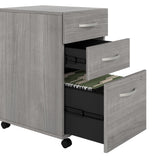 Bush SCF216PGSU 3-Drawer Vertical File Cabinet Locking Letter/Legal Platinum Gray 20-Inch D Bush Business Furniture