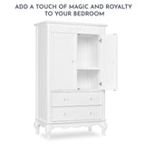 Evolur Aurora Armoire, Queen, Frost Evolur