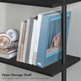 HOOBRO DIY Ladder Shelf, 6-Tier Wooden Wall Mounted Bookshelf, Narrow Bookcase, Display Shelf, Storage Rack, Plant Stand, for Living Room, Bedroom, Study, Balcony, Black BB651CJ01 HOOBRO