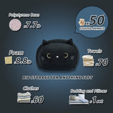 Stuffed Animal Storage Bean Bag Chair Cover for Kids Black Cat Beanbag Chair for Girls Large Size Toy Organizer Cover Only Without Filling cuebear