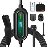 Level 2 EV Charger for Tesla, WiFi APP, 40A Portable EV Mobile Charger for Tesla, 25FT Cable with 240V NEMA 14-50 Plug & NEMA 5-15 Adapter, NACS Connector,Home Wall Charger for Tesla Model Y/3/S/X Romaa