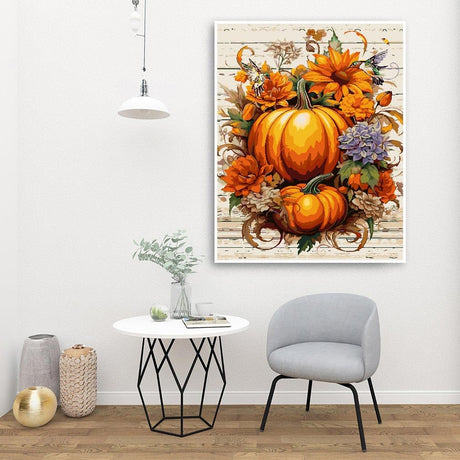 Eiazuiks Thanksgiving Paint by Number for Adults. Thanksgiving Paint by Numbers for Adults Beginner Drawing Paintwork with 3 Paintbrushes Paint Canvas Oil Painting Pumpkin 20” x 16” Eiazuiks