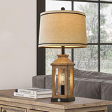 G-SAFAVA 23.75" Farmhouse Table Lamps Set USB A+C Charging Ports 3-Way Dimmable Touch Control Lamp Nightlight Vintage Modern Lamp for Living Room Bedroom with 2 Light Sources (2 Bulbs Included) G-SAFAVA