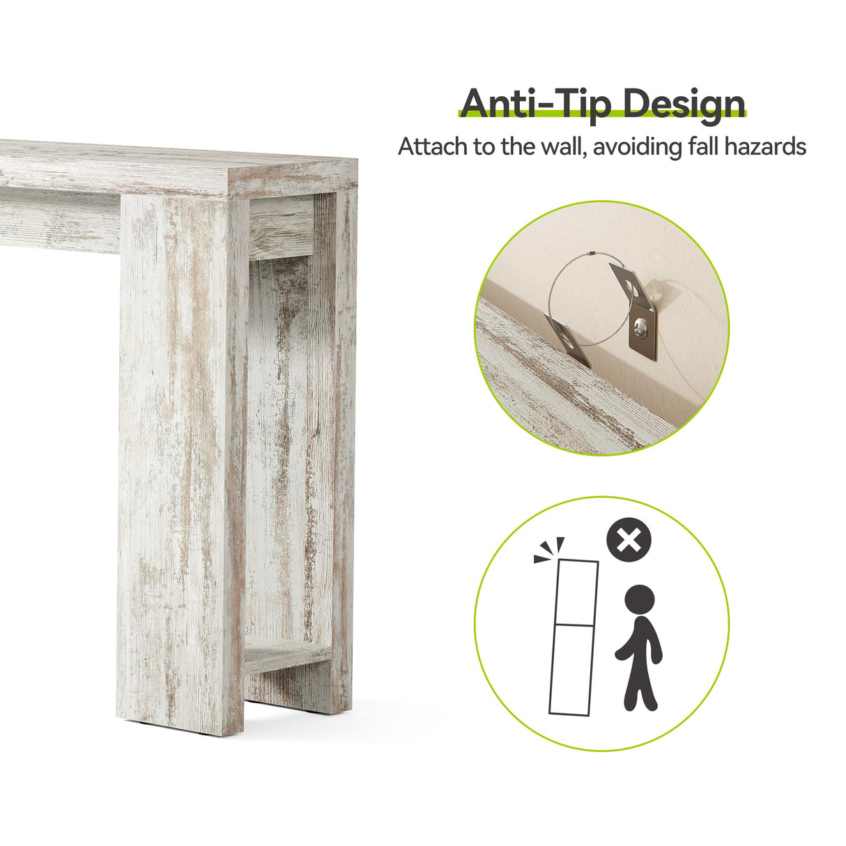 LITTLE TREE 70.9-Inch Entryway Table, Long Narrow Farmhouse Sofa Console Table for Living Room, Hallway LITTLE TREE