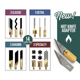 ArtSkills Wood Burning Tool, Wood Burning Kit with Pen, 14 Tool Tips & 2 Hot Knife Tips ArtSkills