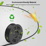TECBEARS PLA 3D Printer Filament, PLA Filament 1.75mm, Neatly Wound 3D Printing Filament, Dimensional Accuracy +/- 0.02 mm, 1Kg Spool(2.2 lbs), Fits for Most FDM 3D Printers, PLA Black TECBEARS