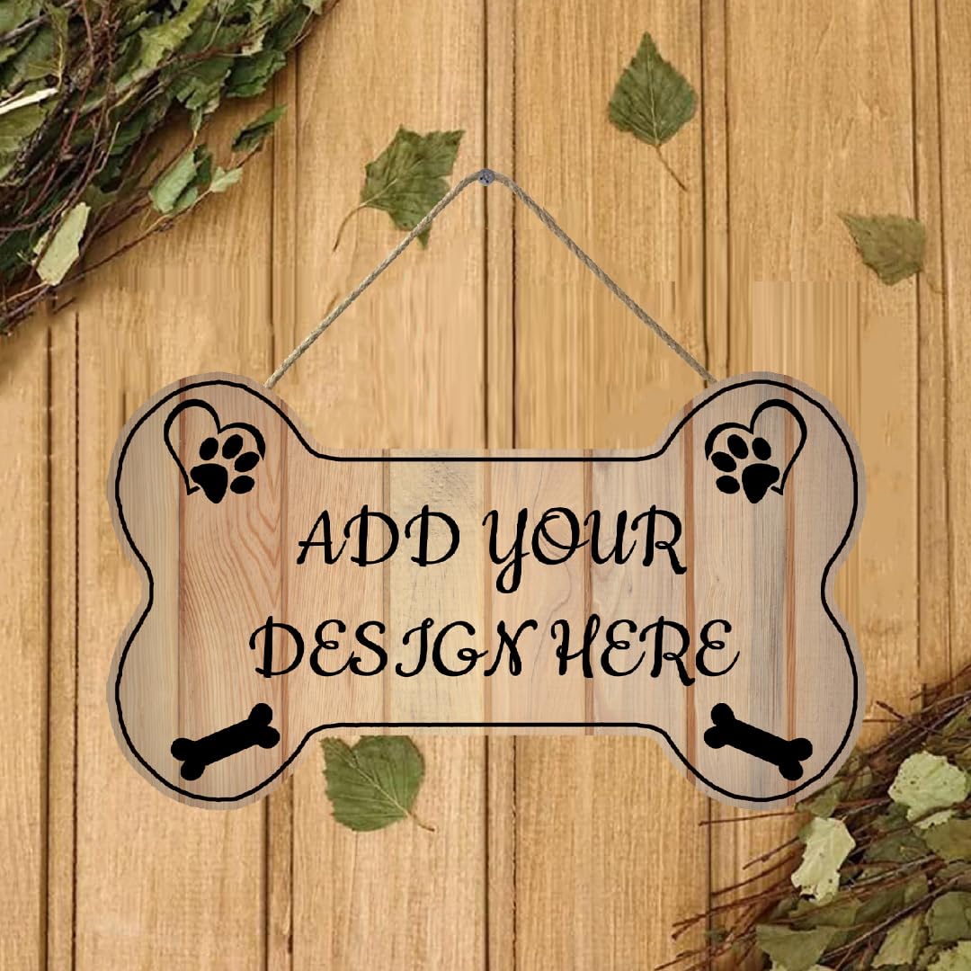 Personalized Dog Bone Wood Sign Custom Name or Image Pet Sign for Home Farmhouse Decor Rustic Wall Decor Sign Custom Metal Sign