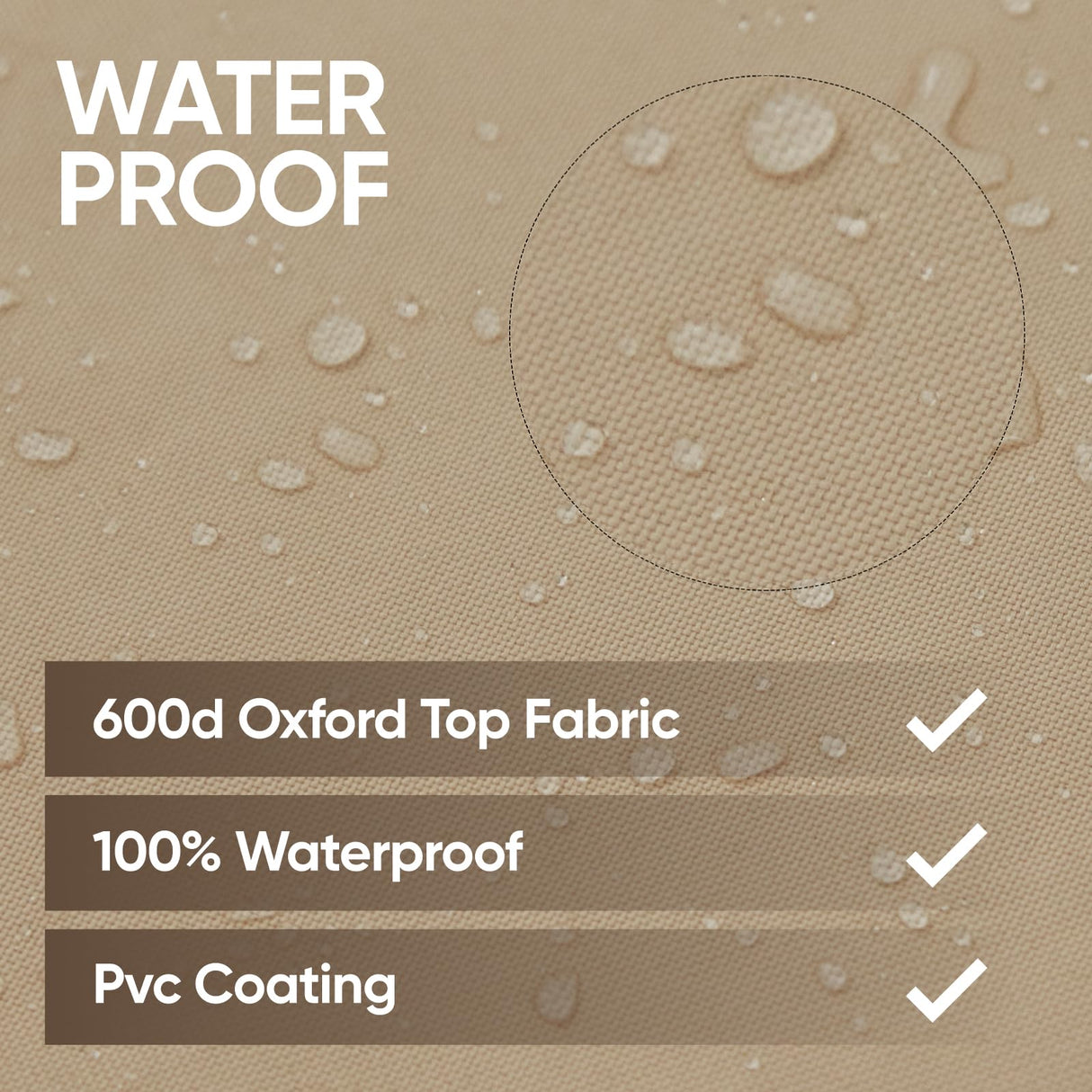 loriano Patio Furniture Covers Set, 3 Piece Outdoor Furniture Cover Waterproof, 600D Heavy Duty Lawn Furniture Covers Set loriano