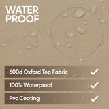 loriano Patio Furniture Covers Set, 3 Piece Outdoor Furniture Cover Waterproof, 600D Heavy Duty Lawn Furniture Covers Set loriano