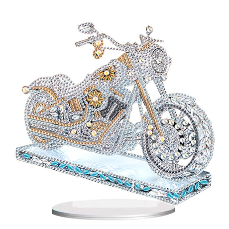 JZHYOAN Diamond Artistic Desktop Ornaments, DIY Diamond Desk Placement, Motorcycle Special Shape Decoration, Desktop Table Decoration Home, Office Car Decorative Tabletop JZHYOAN