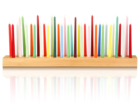 Yoande Wood Taper Candle Holders for Table Centerpiece Giant Wooden Birthday Party Candlestick Farmhouse Candle Holders Decorations for Wedding Anniversary Desktop (Natural Wood Color,36in) Yoande