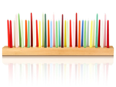 Yoande Wood Taper Candle Holders for Table Centerpiece Giant Wooden Birthday Party Candlestick Farmhouse Candle Holders Decorations for Wedding Anniversary Desktop (Natural Wood Color,36in)