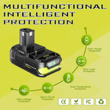 VANON 2Pack Replacement for Ryobi 18V Battery 3.6ah Batteries Replacement for Ryobi One 18V Cordless Tools P102 P107 P105 P104 P103 P108 VANON